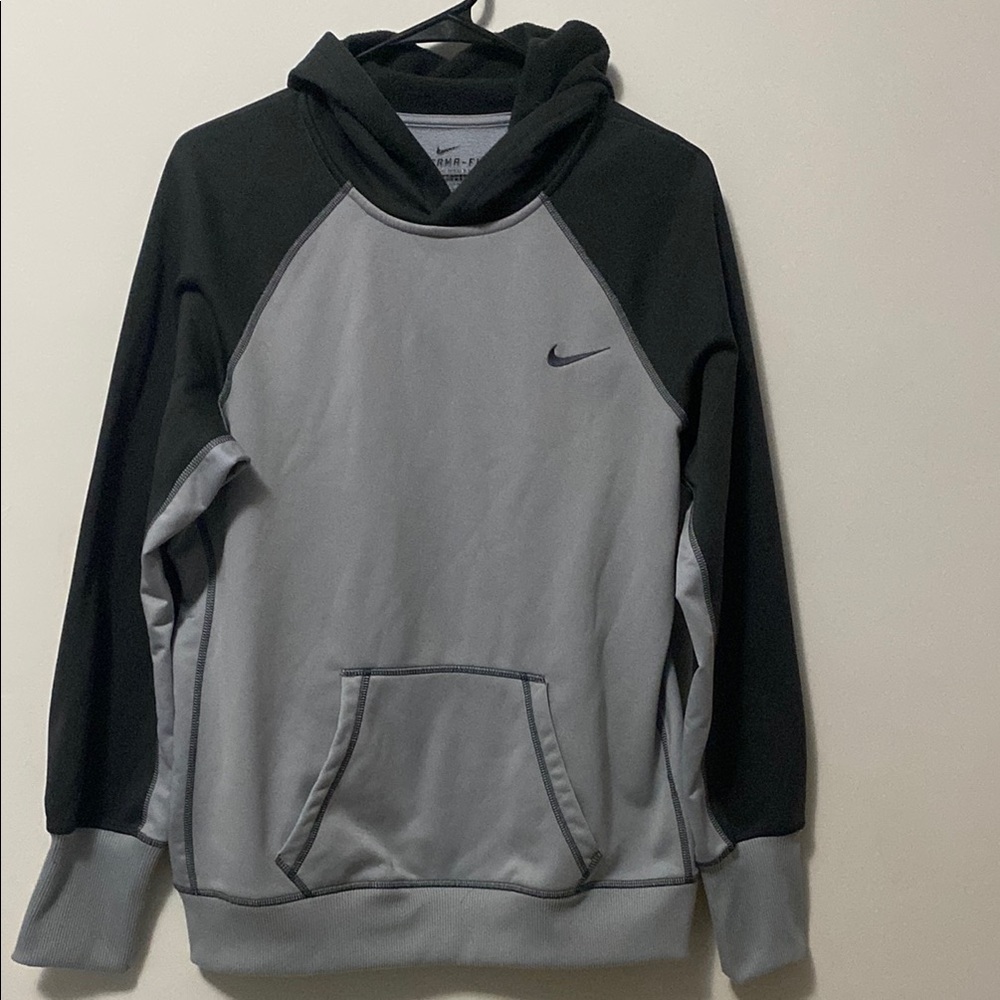 Nike Gray and Black Sweatshirt Hoodie
